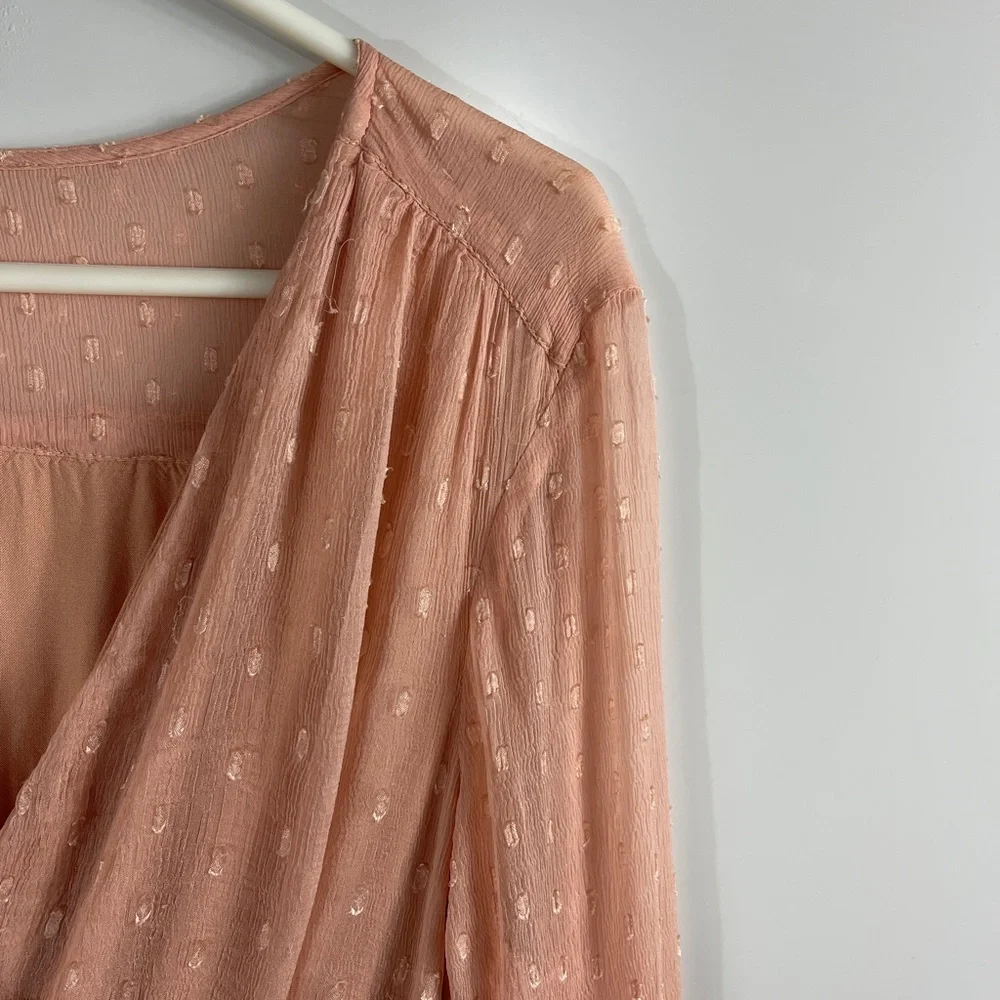Free People Blush Daliah Swiss Dot‎ Mini Dress